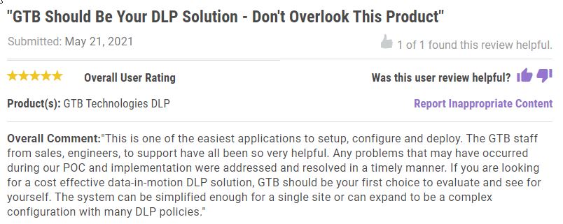 2021 Gartner Peer dont overlook 5 star